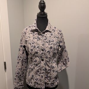 Northern Reflections Black and Cream Patterned Jacket